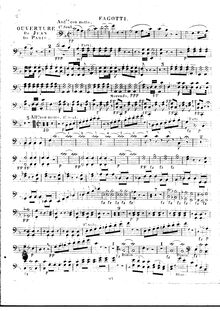 Partition basson 1, 2, Jean de Paris, Opéra comique en deux actes par François Adrien Boieldieu