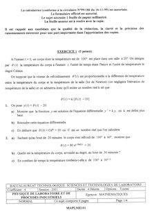 Baccalaureat 2001 mathematiques plpi s.t.l (sciences et techniques de laboratoire)