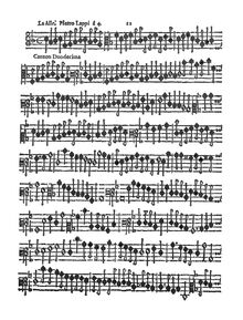 Partition Basso generale per l organo, Canzon Duodecima  La Alle  a 4