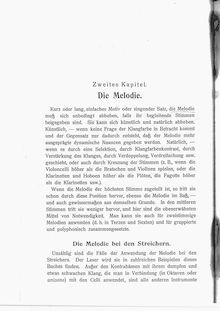 Partition Kapitel 2: Die Melodie, Principles of Orchestration, Основы оркестровки ; Grundlagen der Orchestration