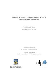 Electron Transport through Domain Walls in Ferromagnetic Nanowires
