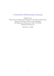 A Tutorial for Reinforcement Learning