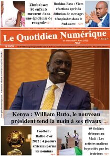 Le Quotidien Numérique d’Afrique n°2009 - du mercredi 17 août 2022