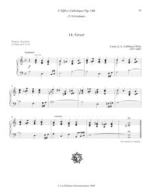Partition , Verset (A minor), L’Office Catholique, Op.148, Lefébure-Wély, Louis James Alfred
