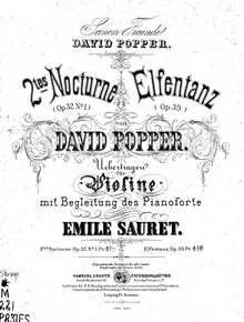 Partition de violon, Elfentanz, Dance of the Elves, Popper, David