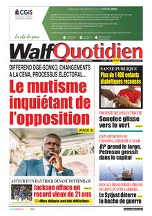 Walf Quotidien N° 9482 - Du mercredi 08 novembre 2023