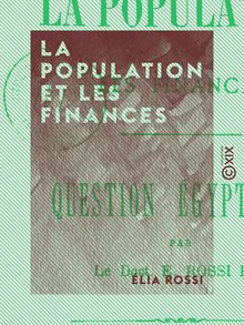 La Population et les finances - Question égyptienne