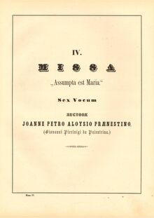 Partition Kyrie (color scan), Missa  Assumpta est Maria , Missa  Assumpta est Maria  Sex Vocum