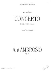 Partition de piano, violon Concerto No.2, Op.51, G minor