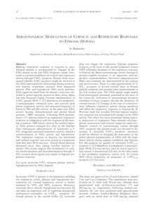 Serotoninergic modulation of cortical and respiratory responses to episodic hypoxia