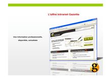 L'offre intranet Gazette