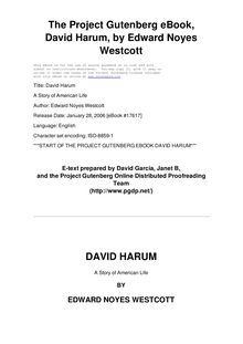 David Harum - A Story of American Life