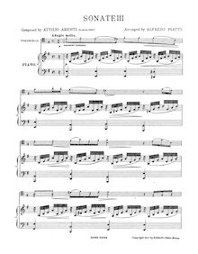 Partition No.3 - violoncelle et partition de piano, partition de viole de gambe, 6 leçons