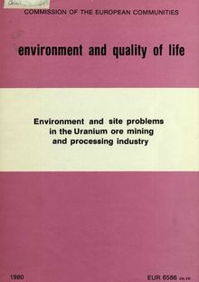 Environment and site problems in the Uranium ore mining and processing industry