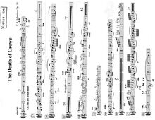 Partition anglais cor, pour Death of Crowe, a minor, Robertson, Ernest John