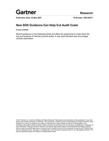 New SOX Guidance Can Help Cut Audit Costs