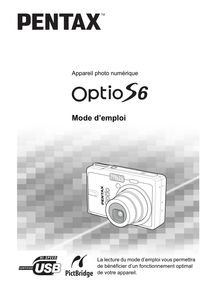 Notice Appareil Photo numériques Pentax  Optio S6