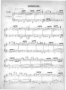 Partition , Offertoire, Cinquante pièces d orgue, 1e  (1-25), Batiste, Edouard