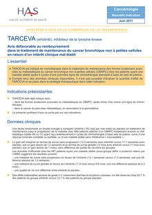 TARCEVA - Synthèse d avis TARCEVA - CT-10255