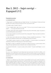 Bac 2012 L Espagnol LV2 Corrige