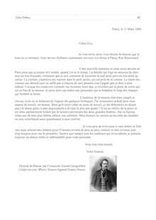 lettre de Balzac à Mme Hanska (julie)