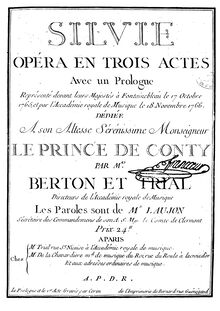 Partition Title pages, Sylvie, Berton, Pierre Montan