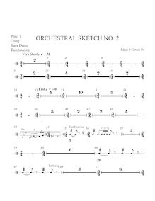 Partition Percussion 1, Orchestral Sketch No.2, Girtain IV, Edgar