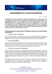 The European Union aid to Afghanistan