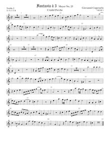 Partition viole de gambe aigue 2, Fantasia pour 5 violes de gambe par John Coperario