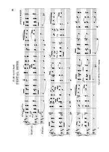 Partition complète, Festal Song, D major, West, John Ebenezer