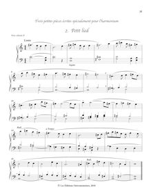 Partition , Petit lied, Petite méthode d’orgue, Tournemire, Charles