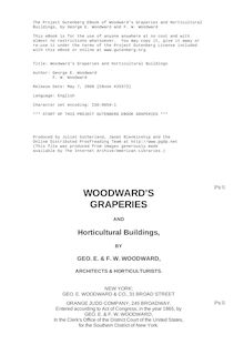 Woodward s Graperies and Horticultural Buildings
