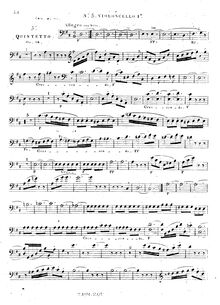 Partition violoncelle 1, corde quintette No.5, Op.18, Onslow, Georges