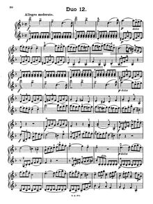 Partition Duo No.12, 12 Duos pour 2 violons, Dozen Duos for 2 Violins, Op.38