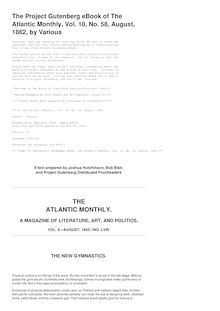 The Atlantic Monthly, Volume 10, No. 58, August, 1862