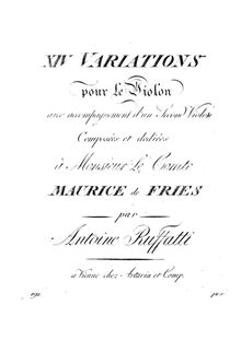 Partition complète, 24 Variations, Ruffatti, Antonio