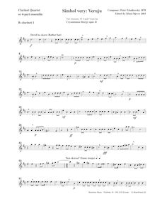 Partition B♭ clarinette 1, Liturgy of St. John Chrysostom,, Литургия святого Иоанна Златоуста par Pyotr Tchaikovsky