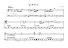 Partition complète, Epocheale per pianoforte No.1, Cellitti, Venanzio