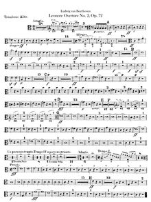 Partition Trombone 1, 2, 3, Leonora Overture No. 2, C major, Beethoven, Ludwig van