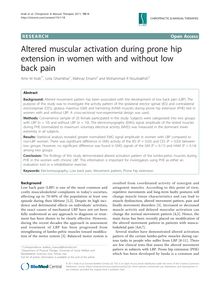 Altered muscular activation during prone hip extension in women with and without low back pain