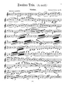 Partition de violon, Piano Trio No.2, Op.83, A minor, Scholz, Bernhard