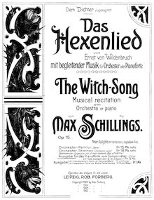 Partition complète, Das Hexenlied, Op.15, Schillings, Max von