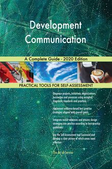 Development Communication A Complete Guide - 2020 Edition