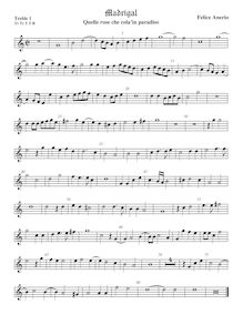Partition viole de gambe aigue 1, madrigaux pour 5 voix, Anerio, Felice par Felice Anerio