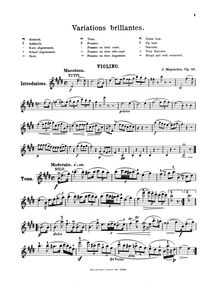 Partition de violon, Variations brillantes, Op.40, Mayseder, Joseph