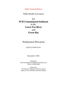 Public Comment Version of the Public Health Assessment for the PCB  Contaminated Sediment in the Lower