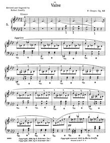 Partition complète, Waltz, A♭ major, Chopin, Frédéric par Frédéric Chopin