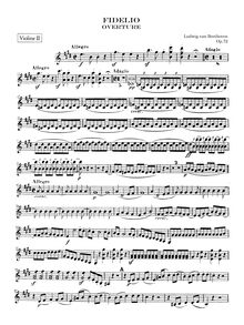 Partition violons II, Fidelio, Op.72, Leonore, oder Der Triumph der ehelichen Liebe