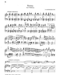 Partition Score et partition de violon, Fantaisie sur des motifs de l opéra  Norma , op.33