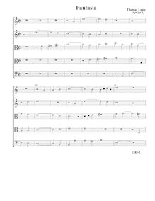 Partition Fantasia VdGS No.32 - partition complète (Tr Tr T T B), fantaisies pour 5 violes de gambe
